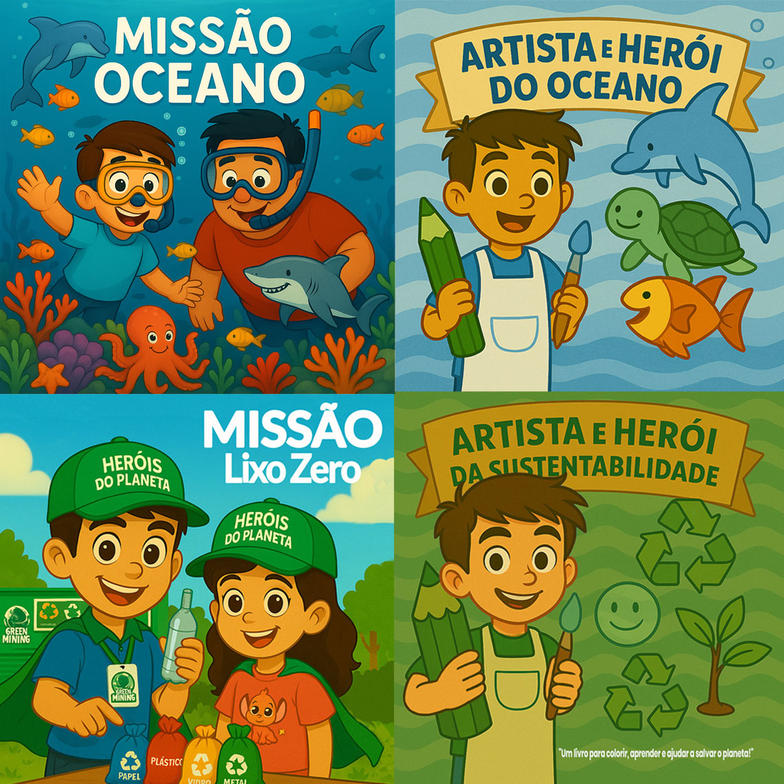 Four books from O Universo do Cadu